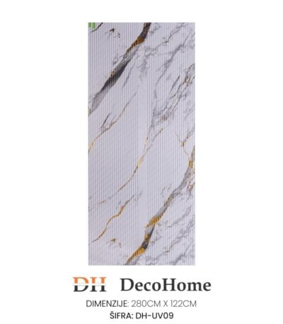 DH-UV09 - PVC zidni panel Fluted-Gilt 1170*2800*3,6