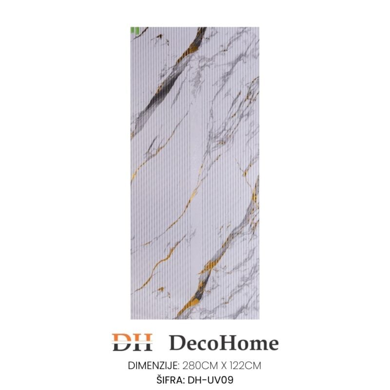 DH-UV09 - PVC zidni panel Fluted-Gilt 1170*2800*3,6