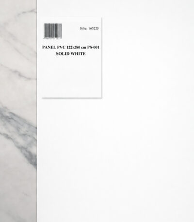 PVC Panel PS-001 122×280 cm SOLID WHITE